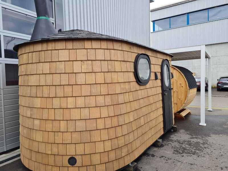 Goahte Sauna S-4,5 mit Vorraum , Ruheraum