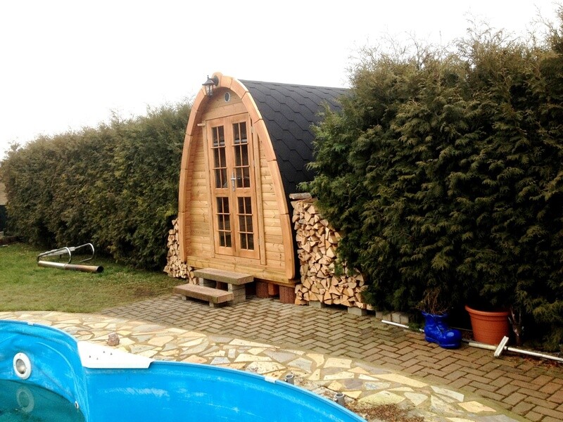 Sauna Pod 2,4 x 4,8 Meter für 4–6 Personen