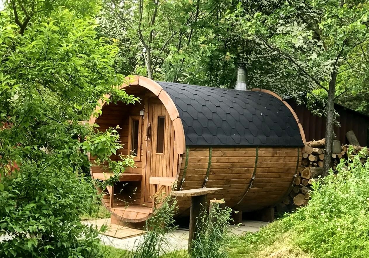 Saunafass 4.0 m für 6-8 Personen mit Vorraum