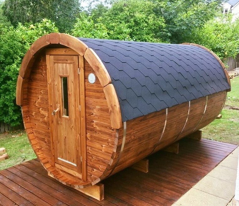 Saunafass 4.5 m für 6-8 Personen mit Vorraum