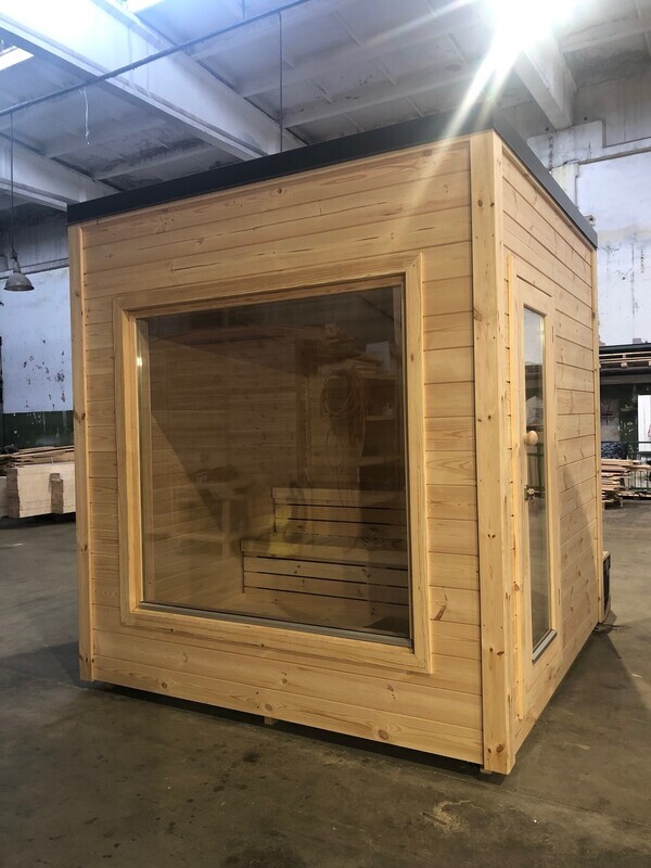 Moderne Gartensauna Cube / Haus 2.3 m x 2.3 m
