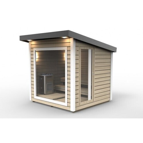 Moderne Gartensauna Cube / Haus 2.3 m x 2.3 m