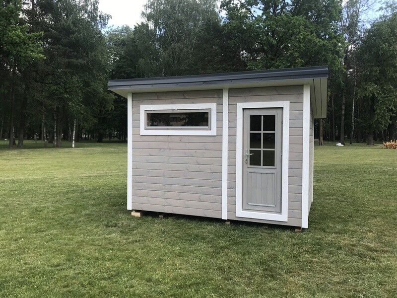 Moderne Gartensauna mit Umkleideraum 2.3m x 3.4 m