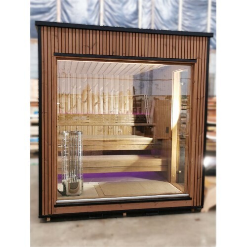 Luxussauna 2,3 x 2,3 m