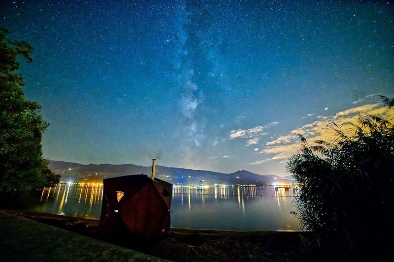 Starter Kit Orion: Saunazelt Luna + Saunaofen Nebula