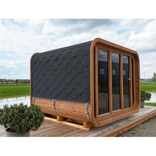 Quadratische Sauna Comfort mit Vorraum