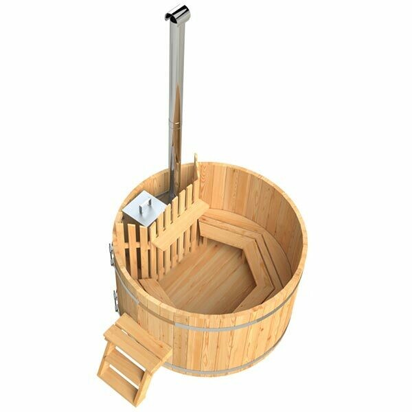 Holz-Hotpot rund mit Innenofen