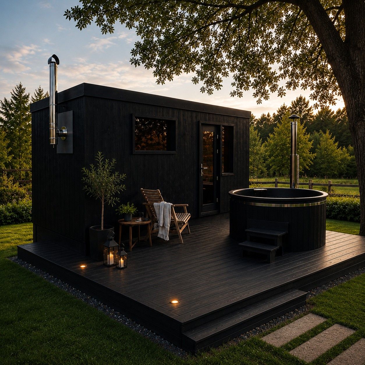 WIDE Sauna mit Lounge WIDE Sauna mit Lounge