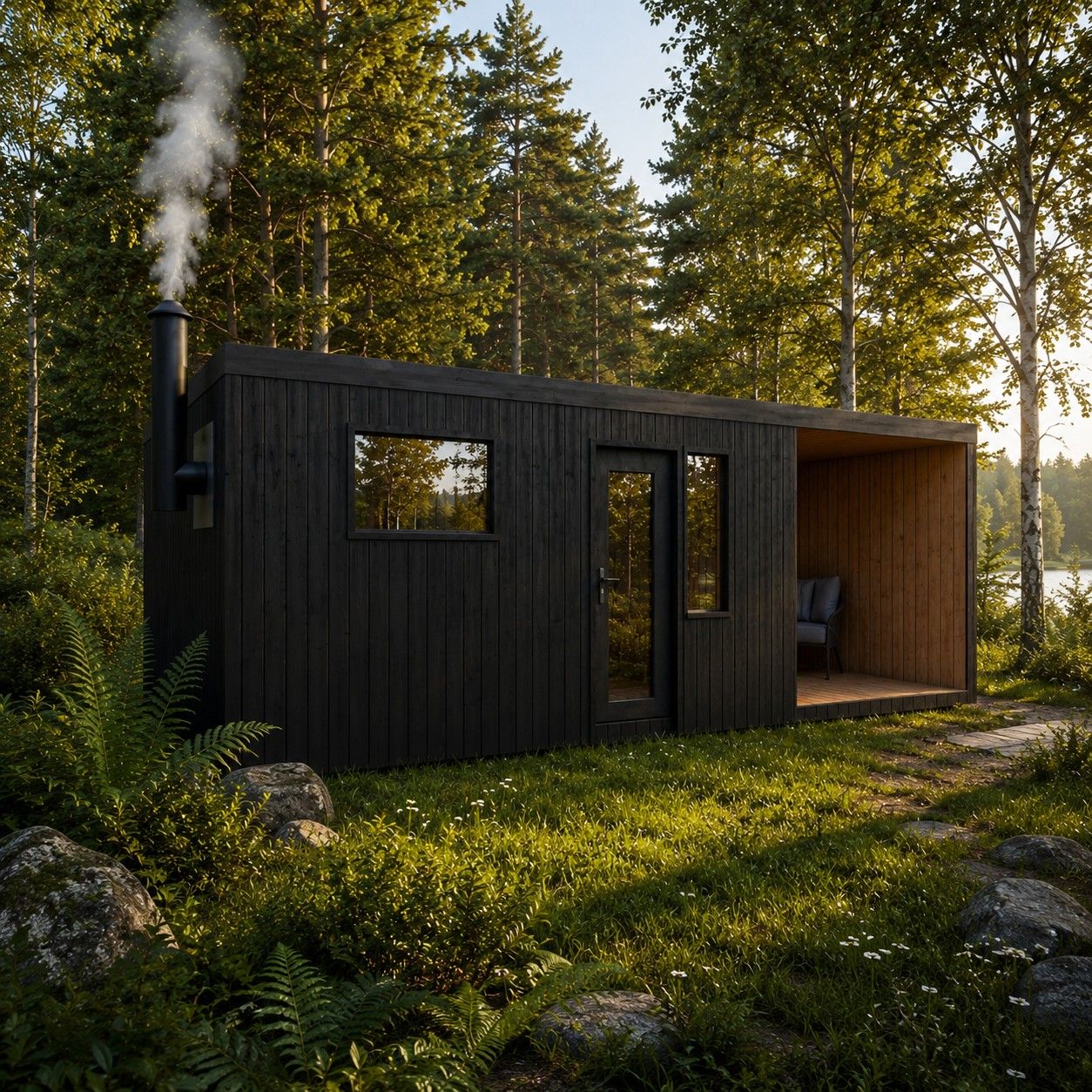 WIDE Sauna mit Lounge WIDE Sauna mit Lounge