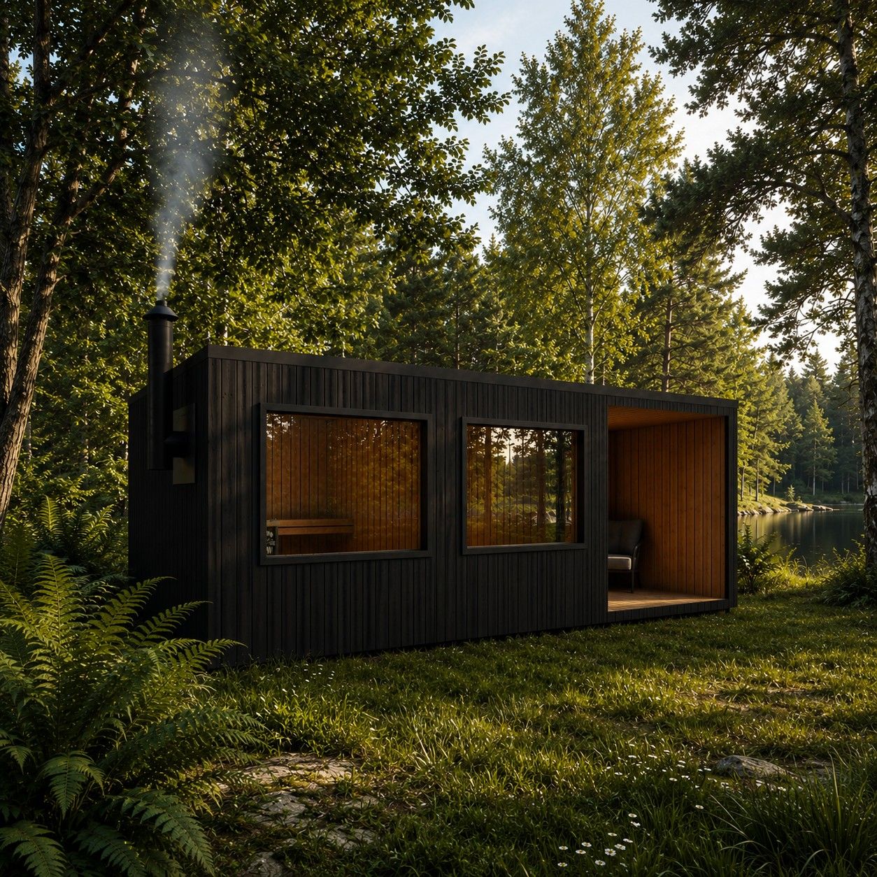 WIDE Sauna mit Lounge XL WIDE Sauna mit Lounge XL