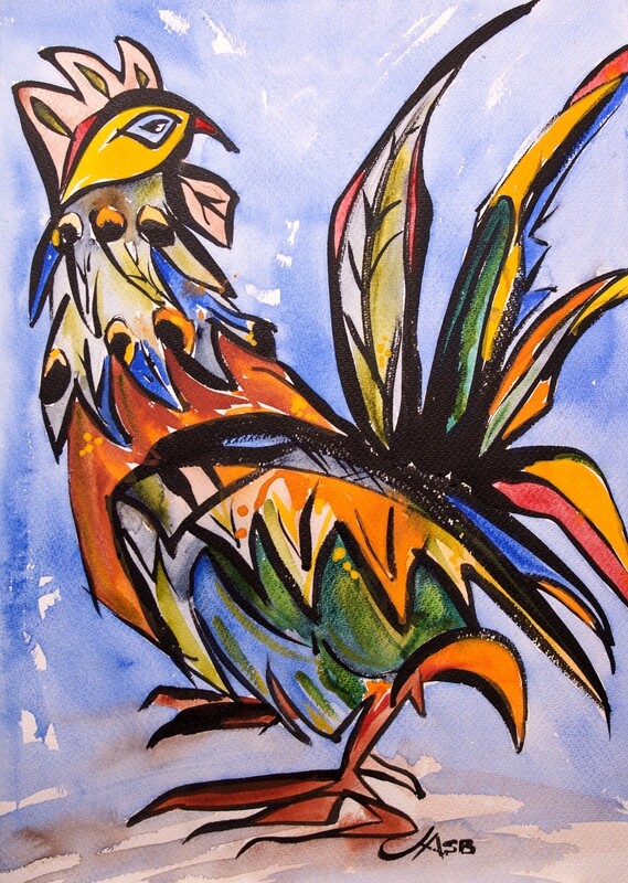 Crow Rooster Crow - Digital Image