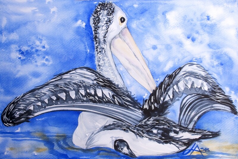 Mr Percival - Soft Landing - Water Colour - Digital Image