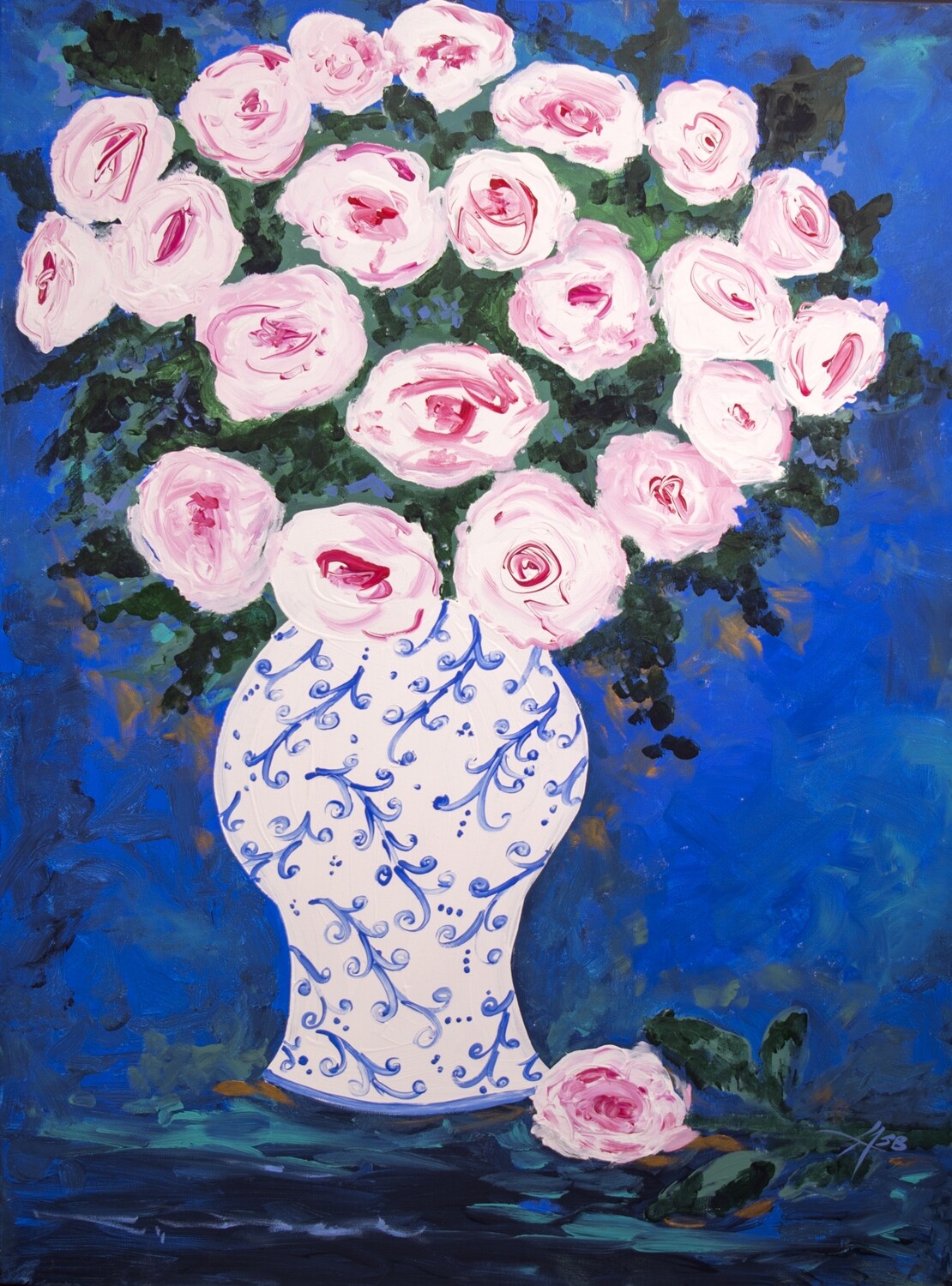 Jardiniere of Roses - Digital Image