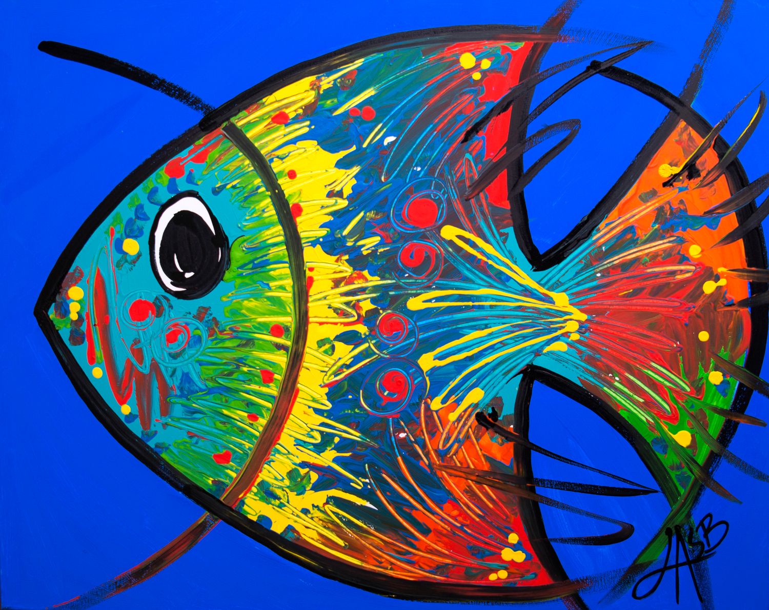 Angel Fish Abstract - Digital Image