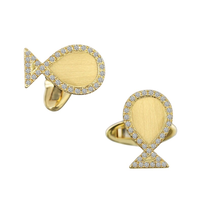 Signature Blessing Diamond Cufflinks for Men (for order only)
