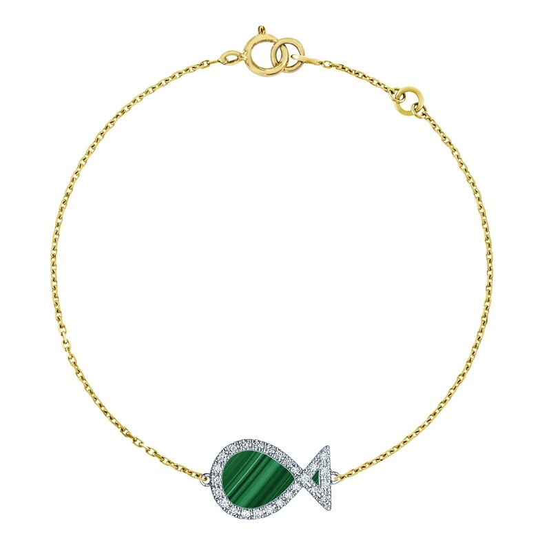 Signature Blessing Malachite and Diamond Bracelet