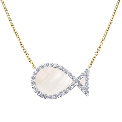 Signature Blessing White MOP and Diamond Necklace