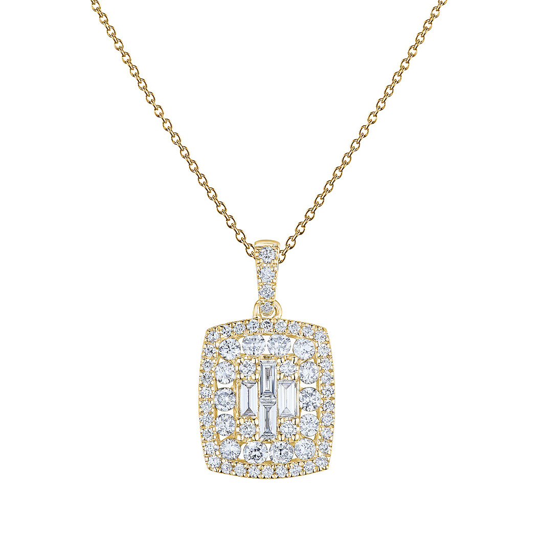 Diamond Necklace in 14K Yellow Gold