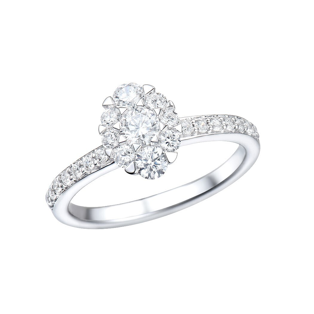 Diamond Ring in 18K White Gold