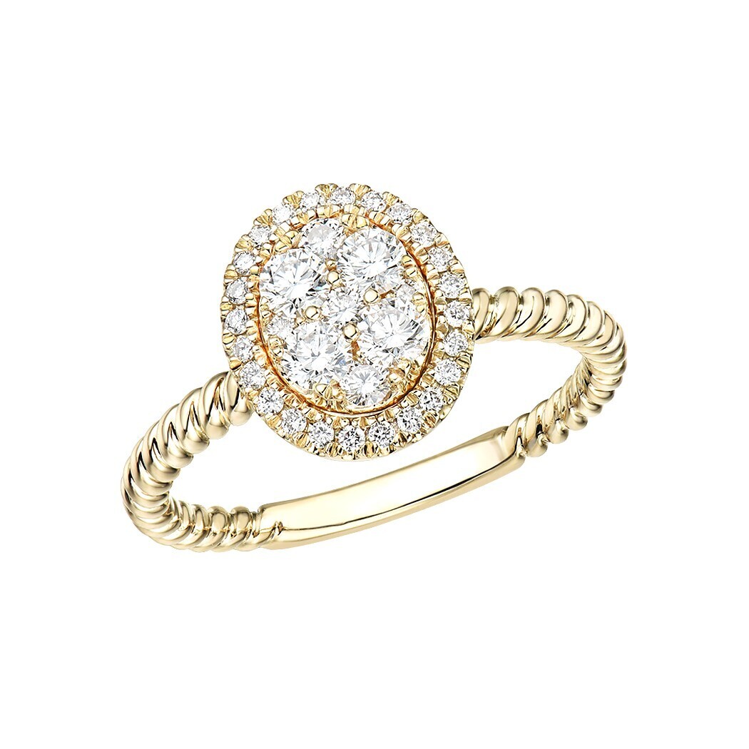 Diamond Ring in 18K Yellow Gold
