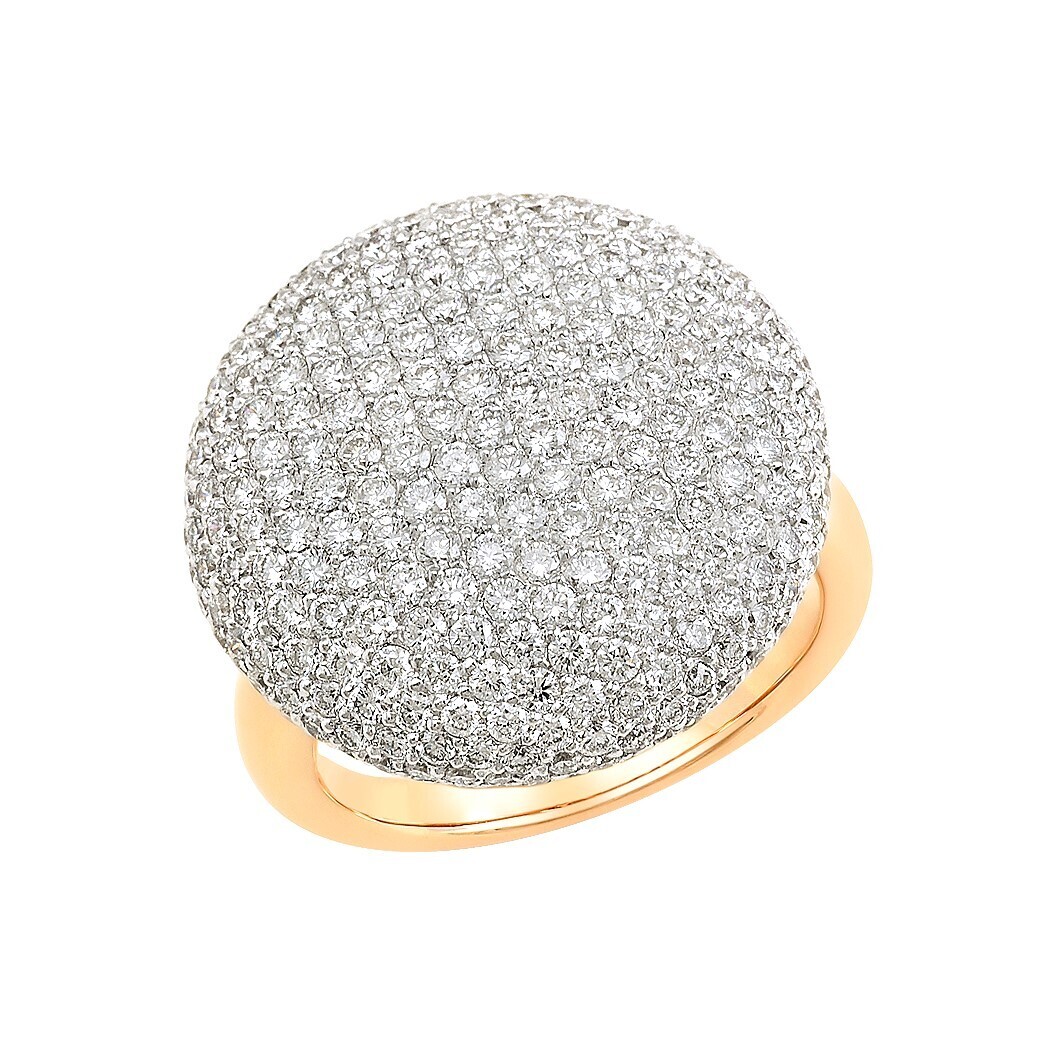 Diamond Ring in 18K White and Rose Gold