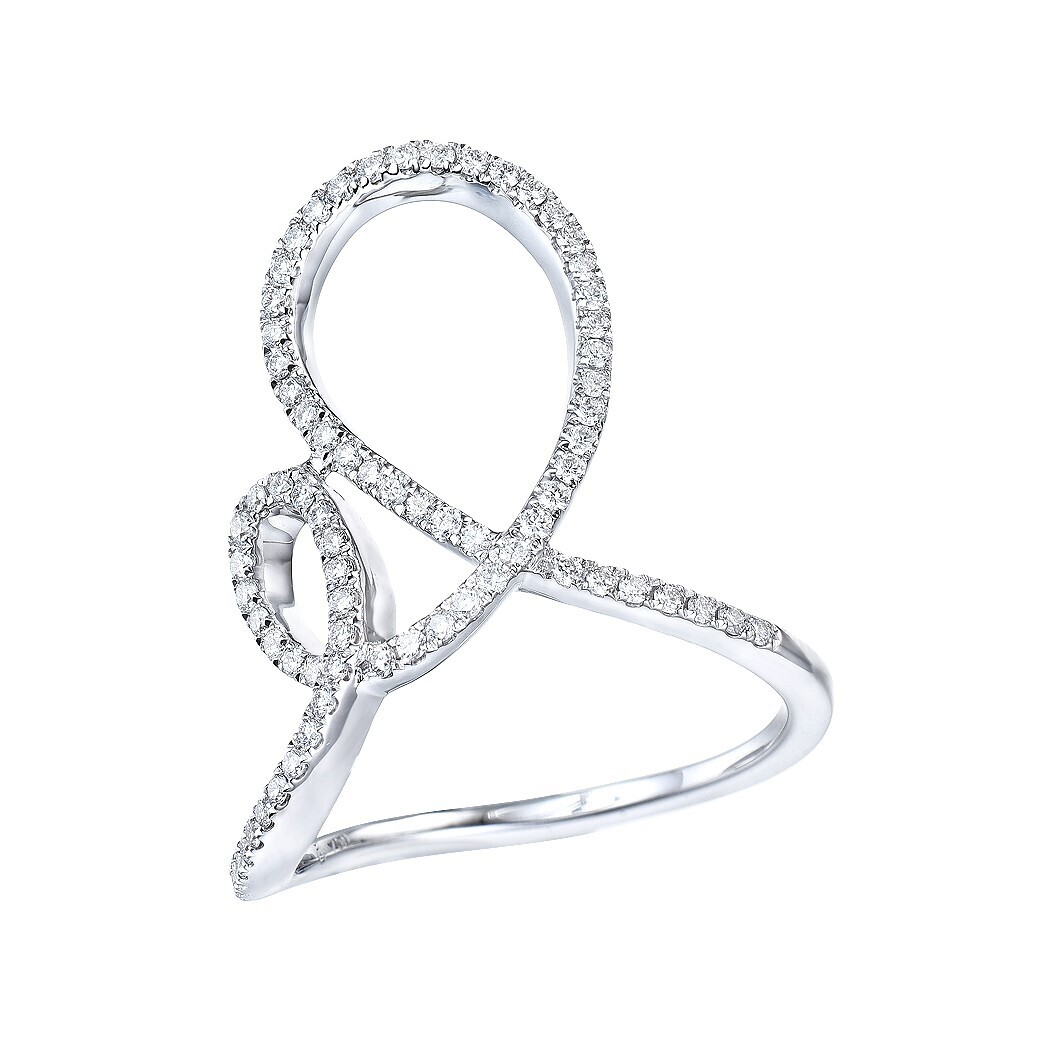 Diamond Ring in 18K White Gold