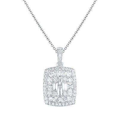 Diamond Pendant in 18K White Gold