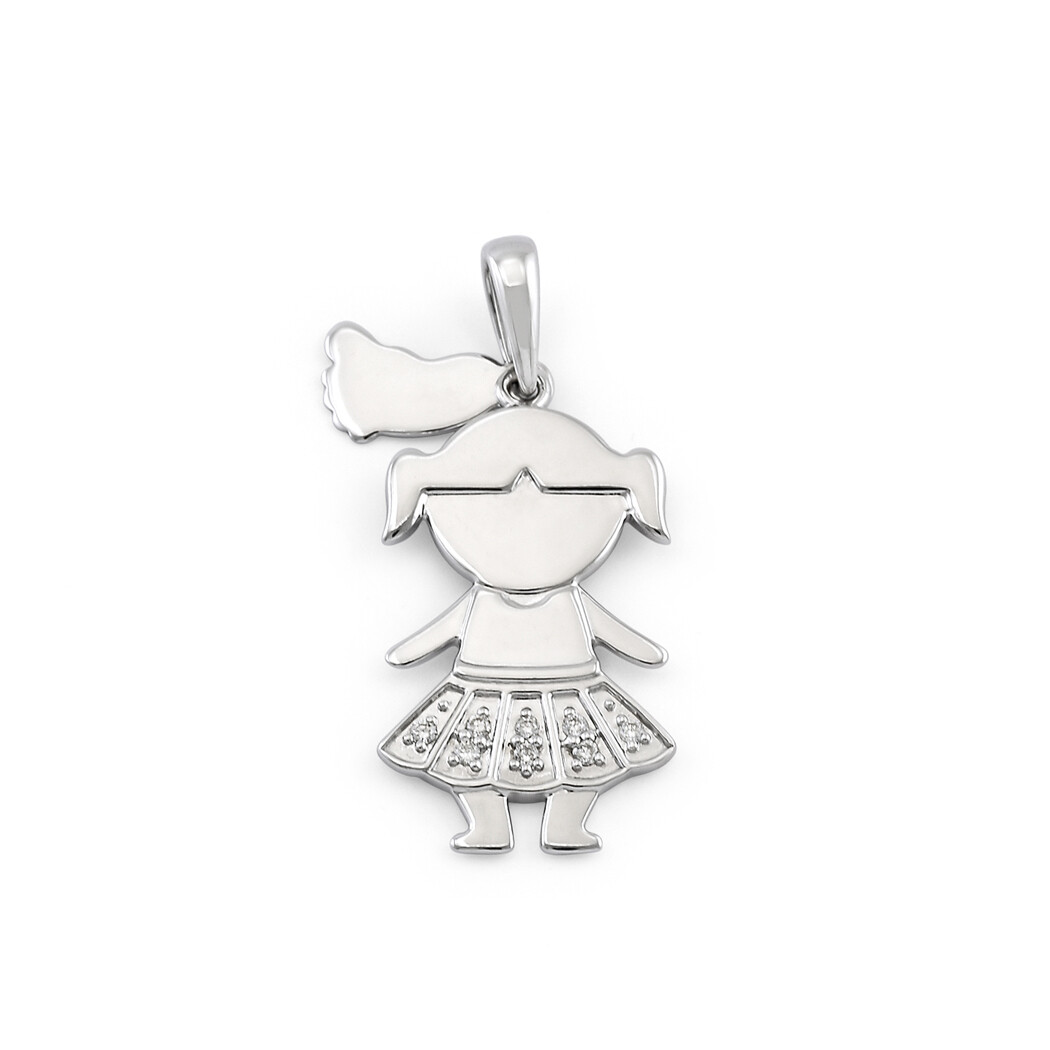 Baby Charm and Pendant with Name Engraved (for reference only)