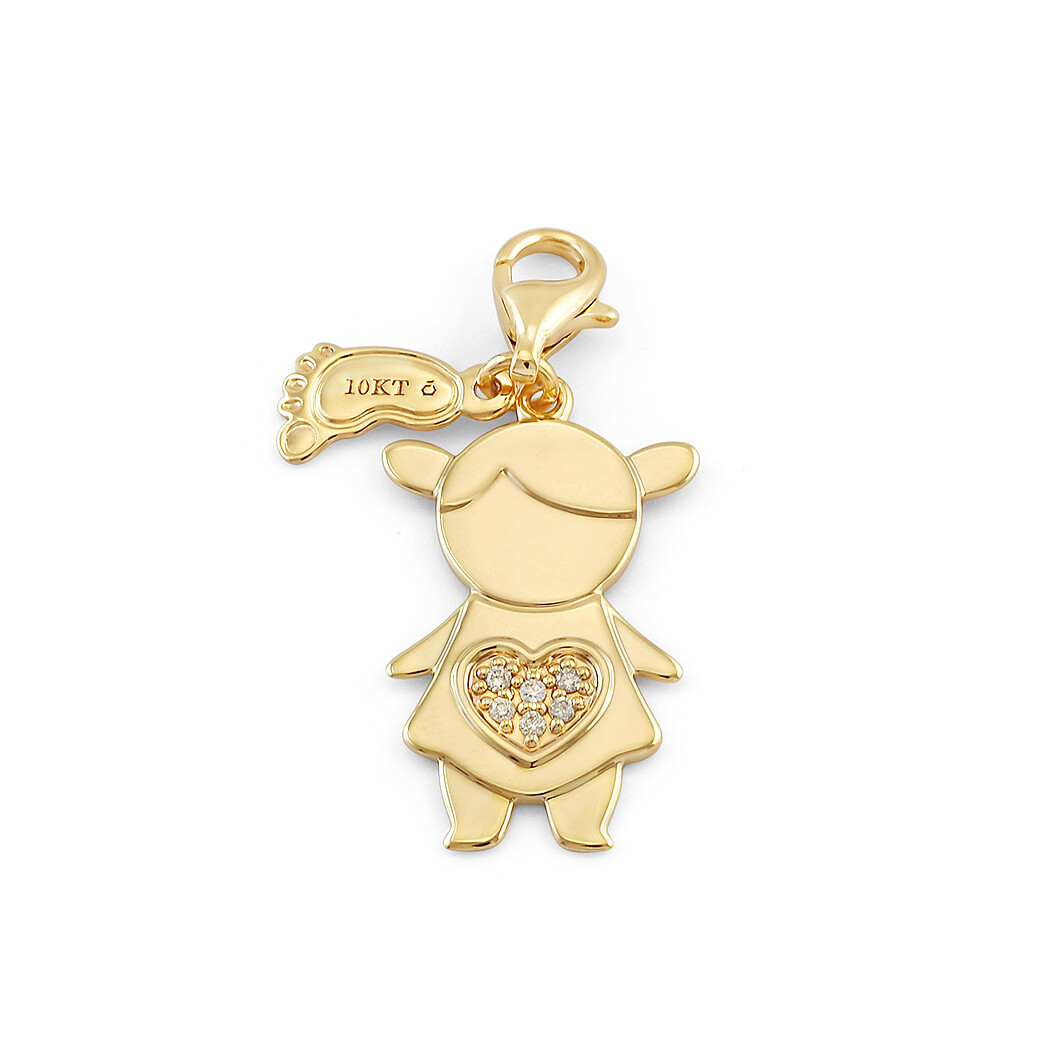 Baby Charm and Pendant with Name Engraved (for reference only)