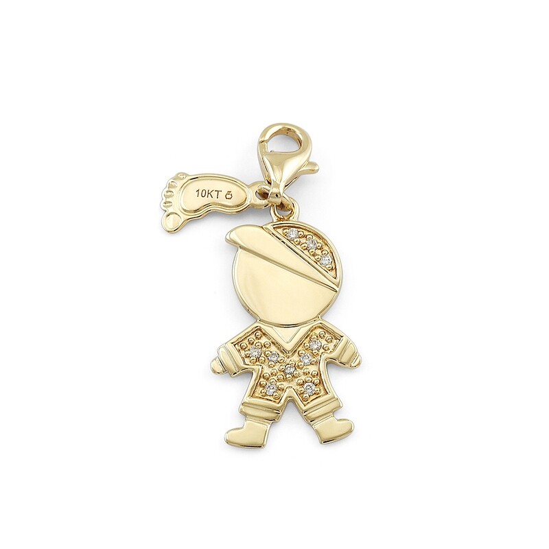 Baby Charm and Pendant with Name Engraved (for reference only)