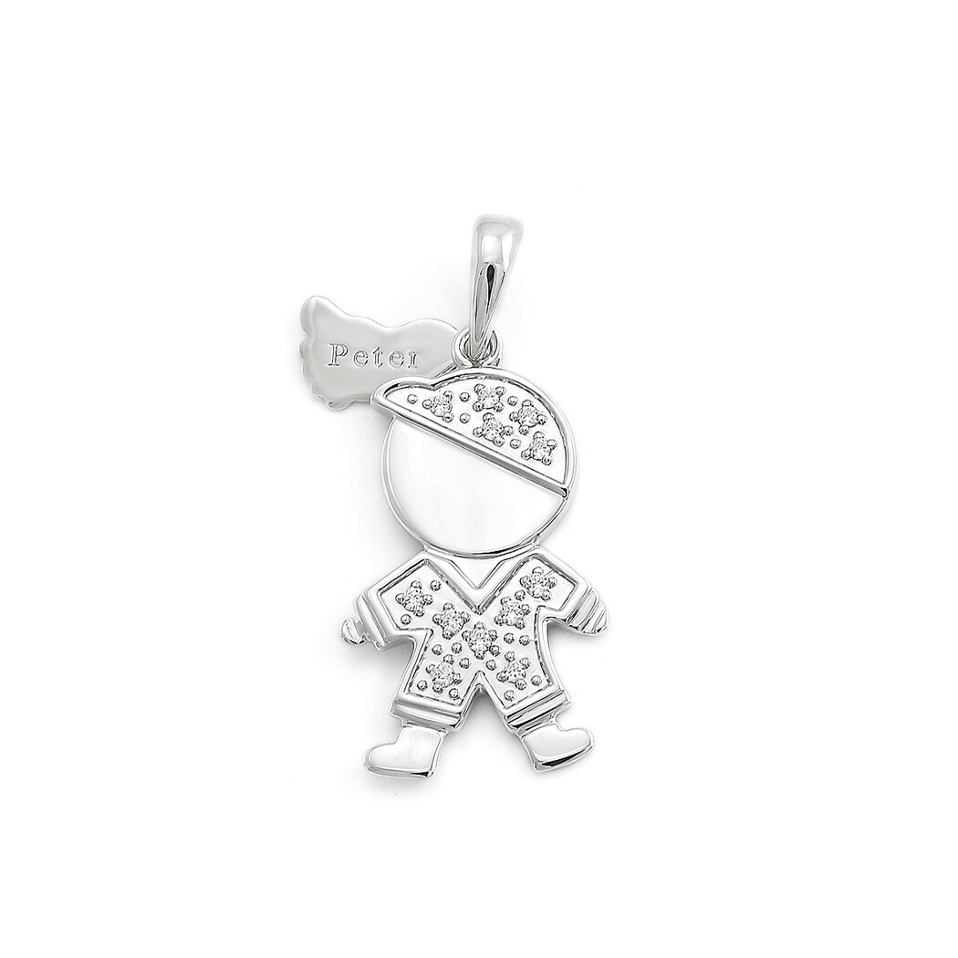 Baby Charm and Pendant with Name Engraved (for reference only)