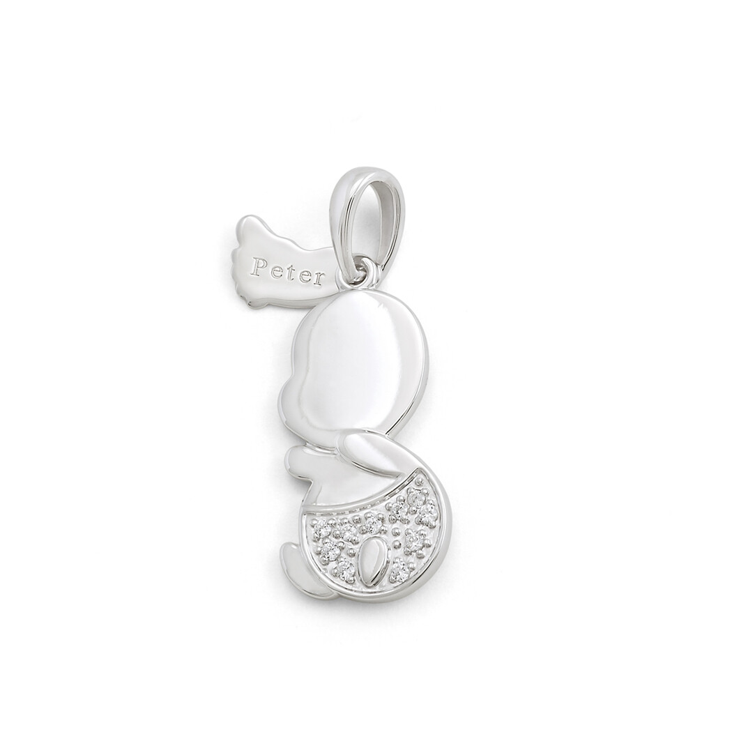 Baby Charm and Pendant with Name Engraved (for reference only)