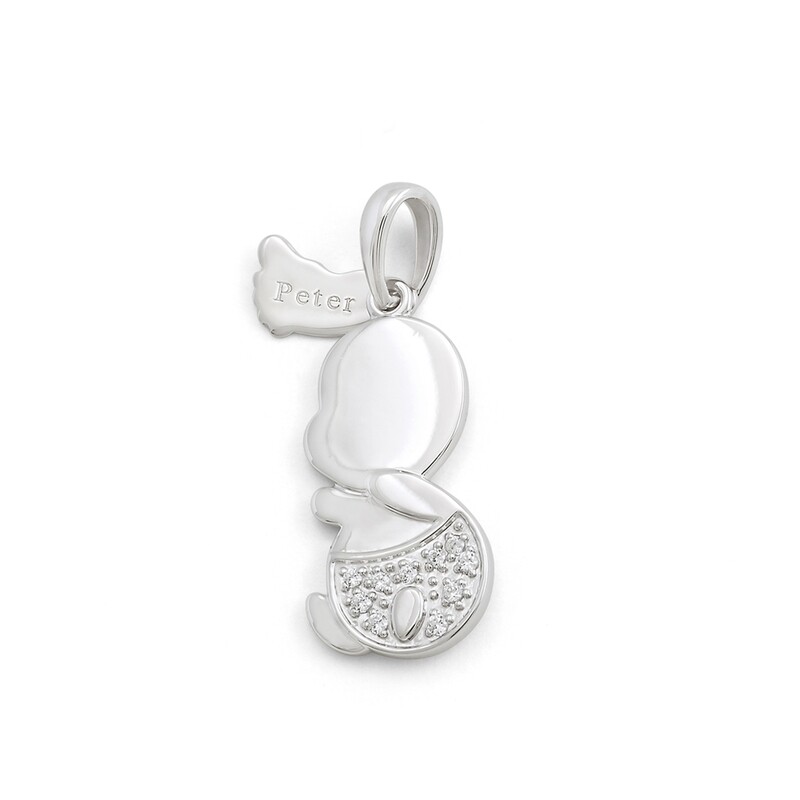 Baby Charm and Pendant with Name Engraved (for reference only)