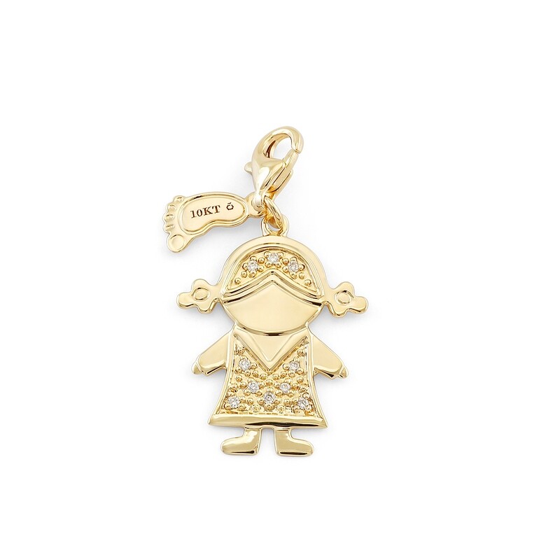 Baby Charm and Pendant with Name Engraved (for reference only)