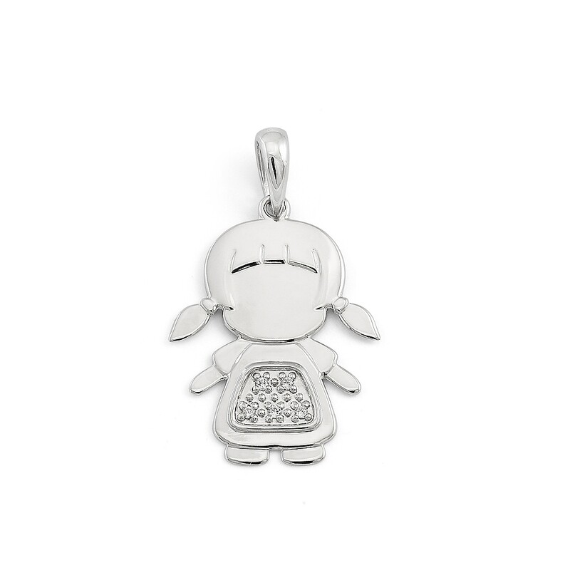Baby Charm and Pendant with Name Engraved (for reference only)