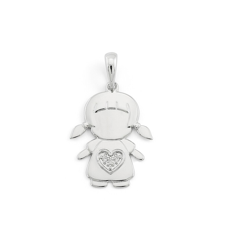 Baby Charm and Pendant with Name Engraved (for reference only)