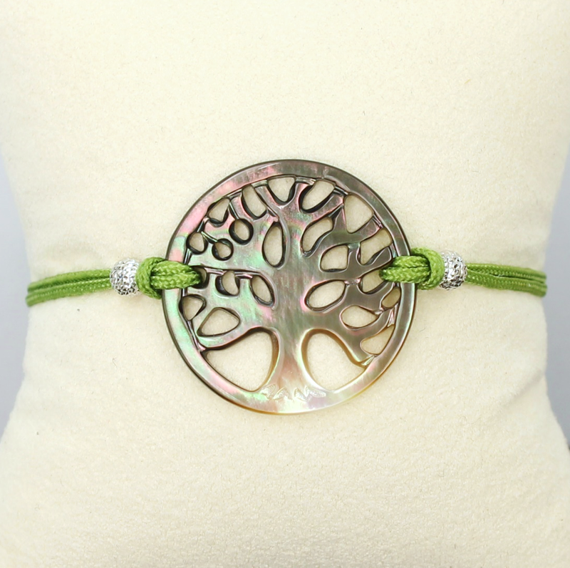 Tree of Life Bracelet in 14K White Gold