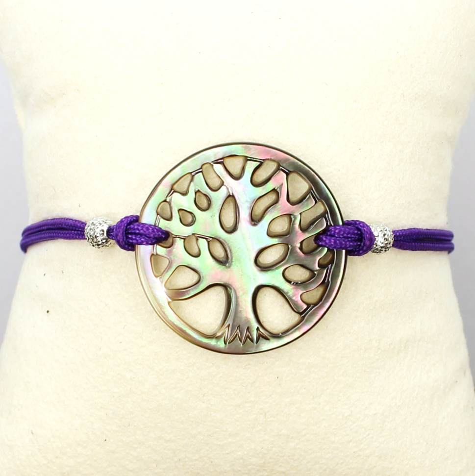 Tree of Life Bracelet in 14K White Gold