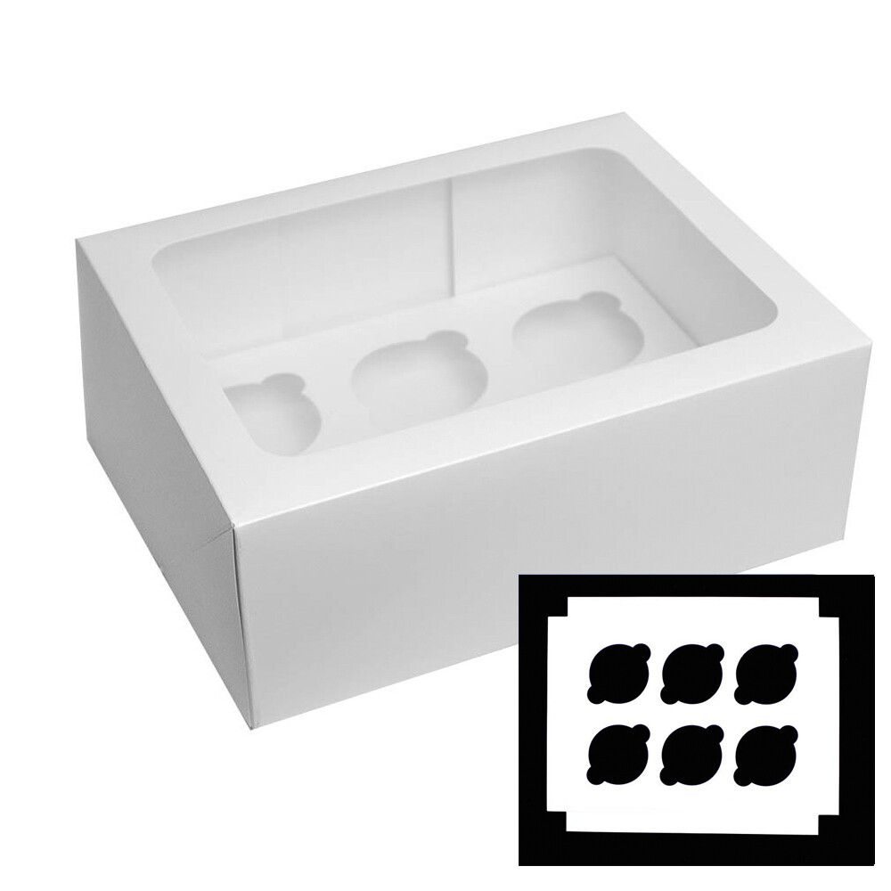 6 Hole Cupcake Box Carrolls Cake Supplies
