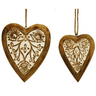 Carved Hanging Hearts