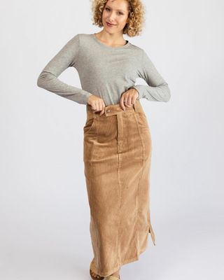 Corduroy Maxi Skirt