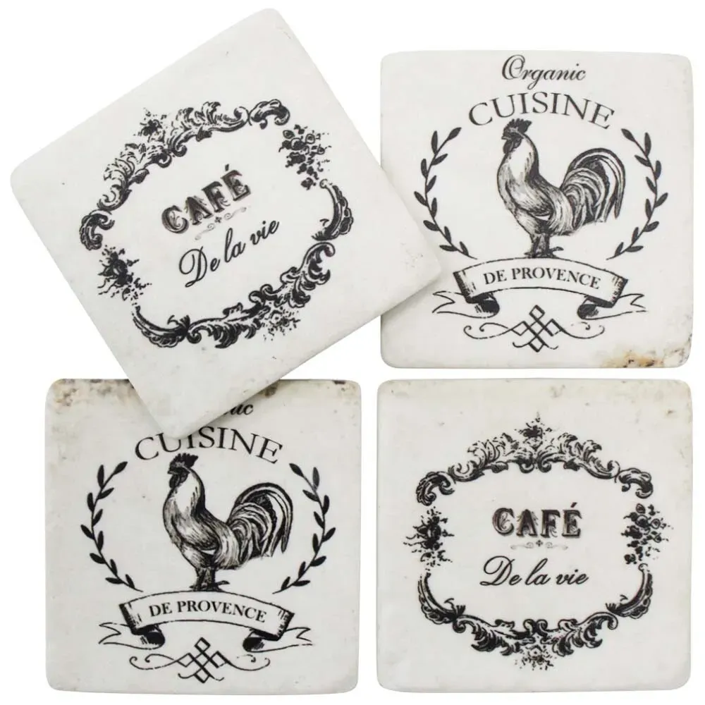 Coasters S/4 Rooster Cuisine