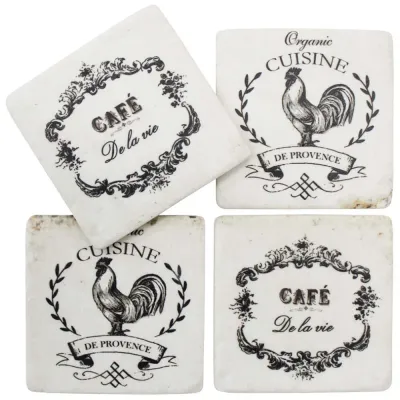 Coasters S/4 Rooster Cuisine