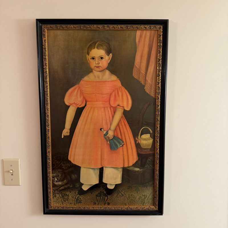 Folk art giclee-style print of Mary Jane Smith painting by Joseph Whiting 30"H x 19"W