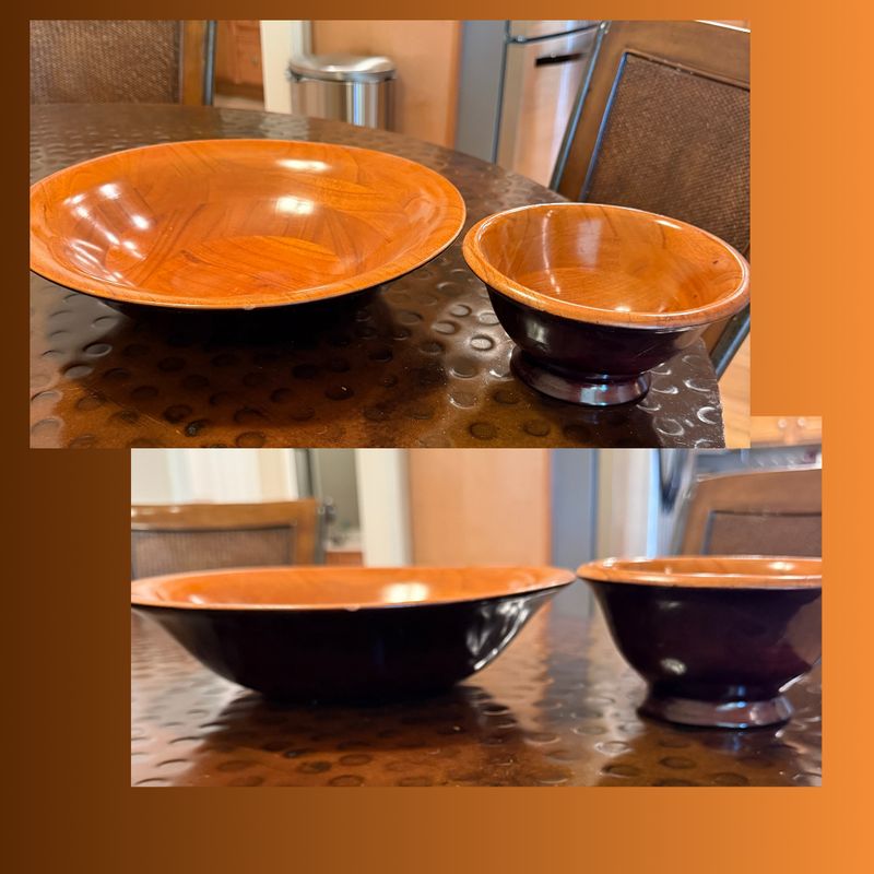 Set Of Tuttocasa Wooden Bowls, Largest Is 13” Set Of Tuttocasa Wooden Bowls, Largest Is 13”