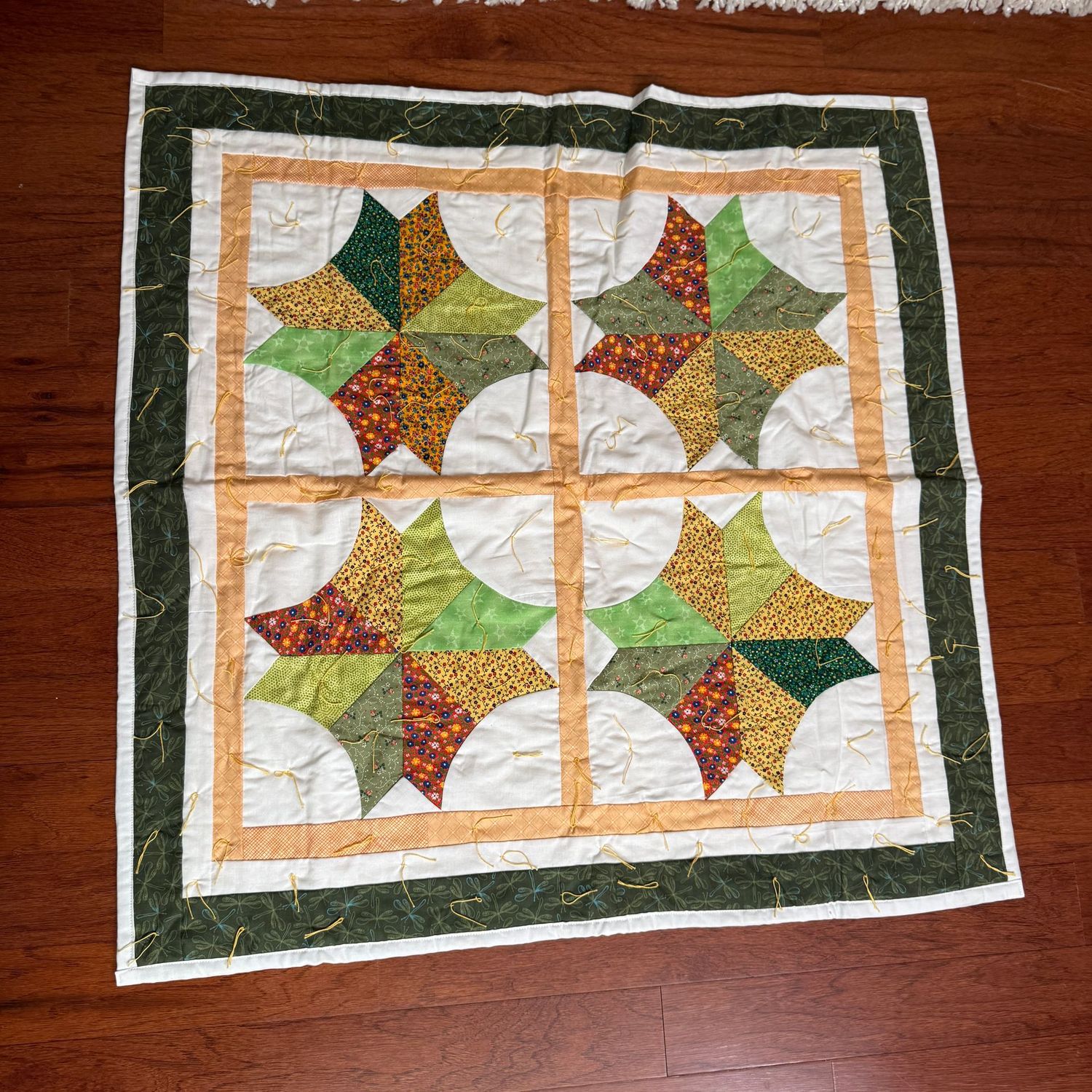 First Presbyterian Church quilt, throw-size, 32"