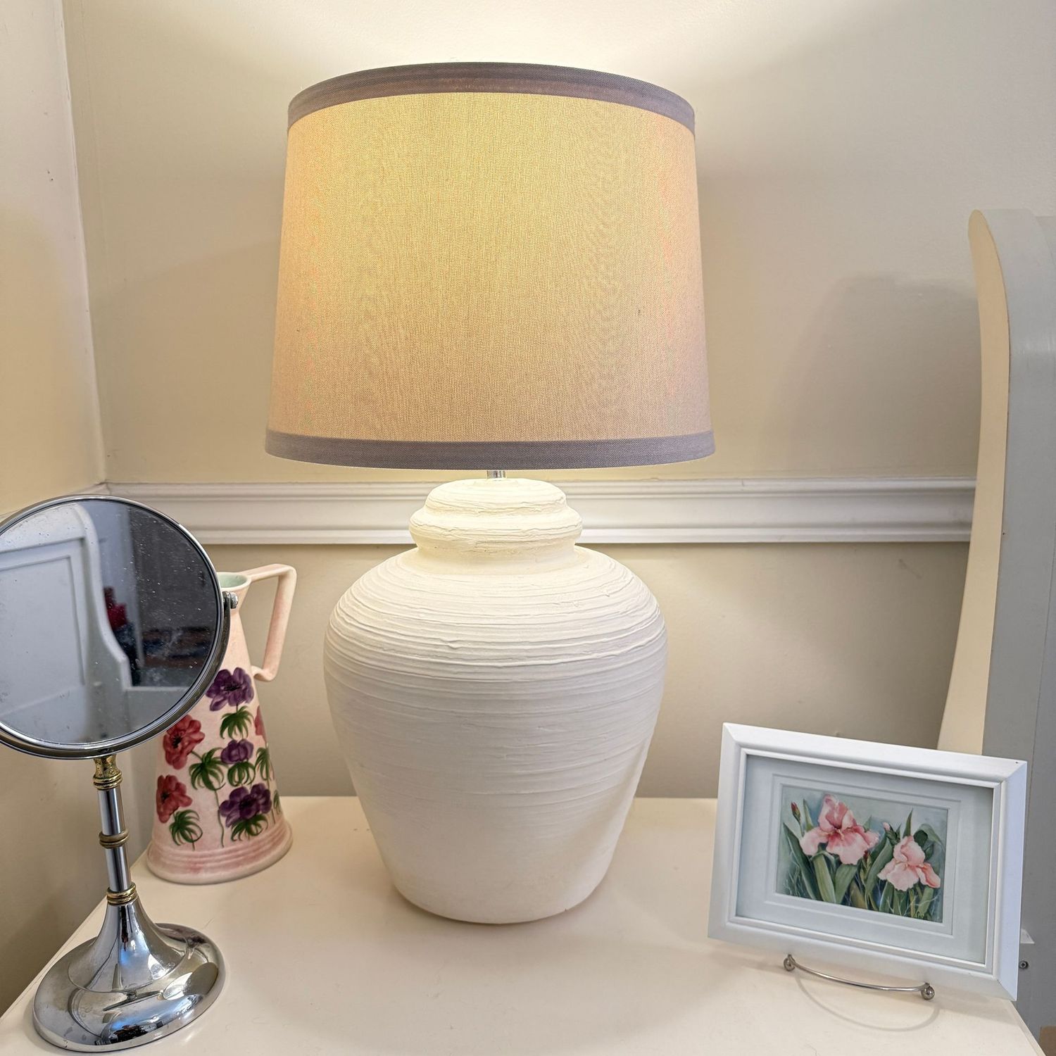 Pair of pottery lamps 24"H