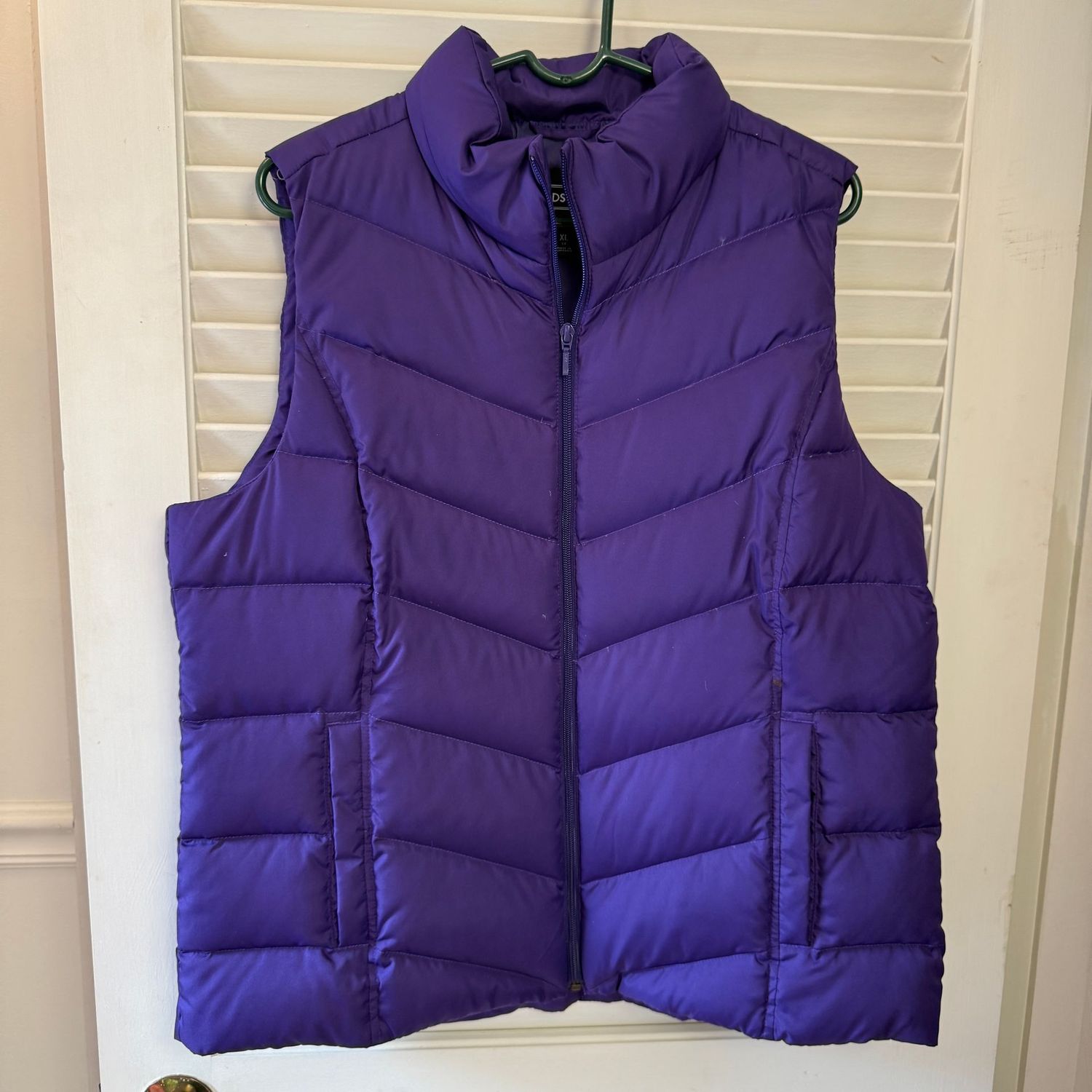 Lands' End purple quilted vest women's size XL (18)