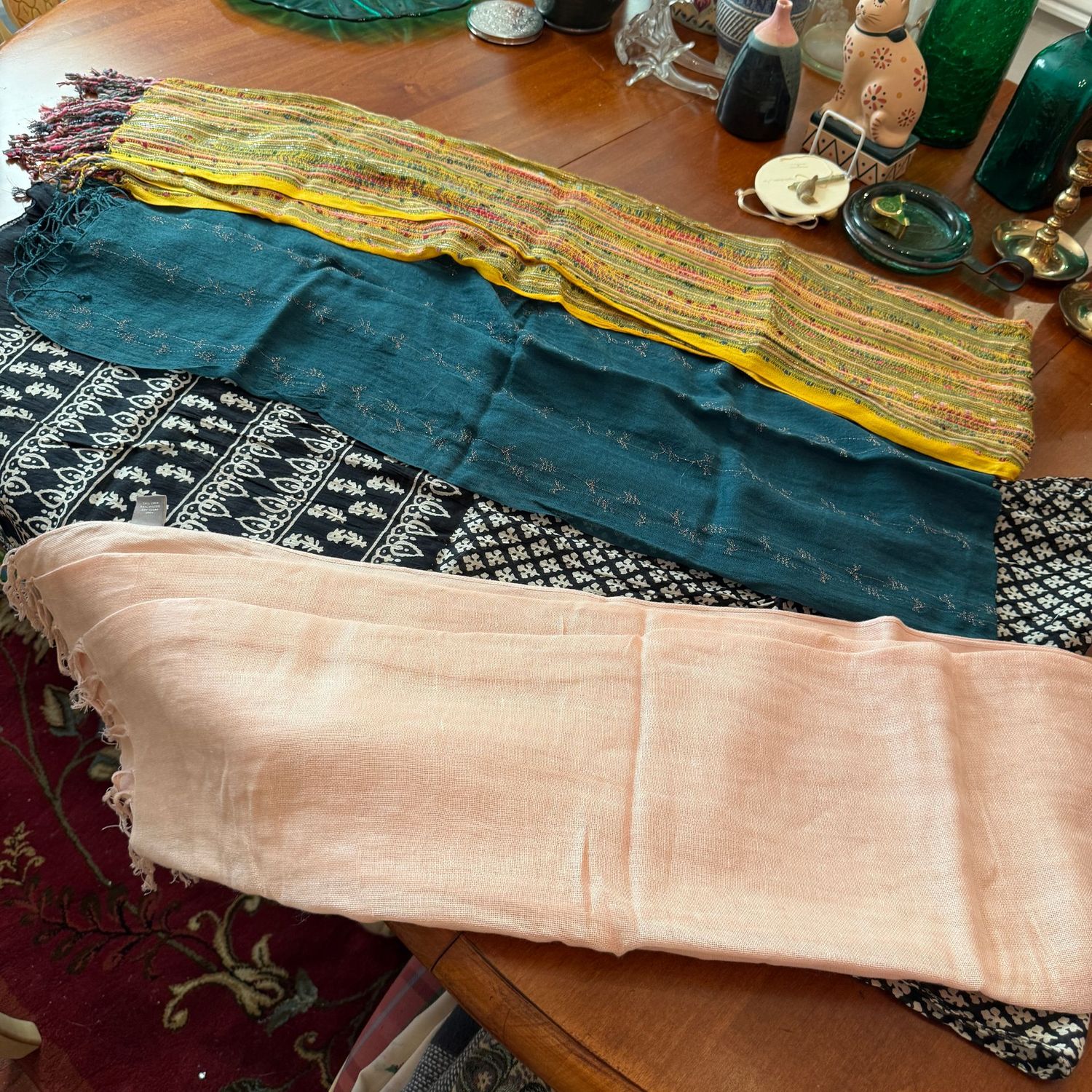 Group of boho-style scarves