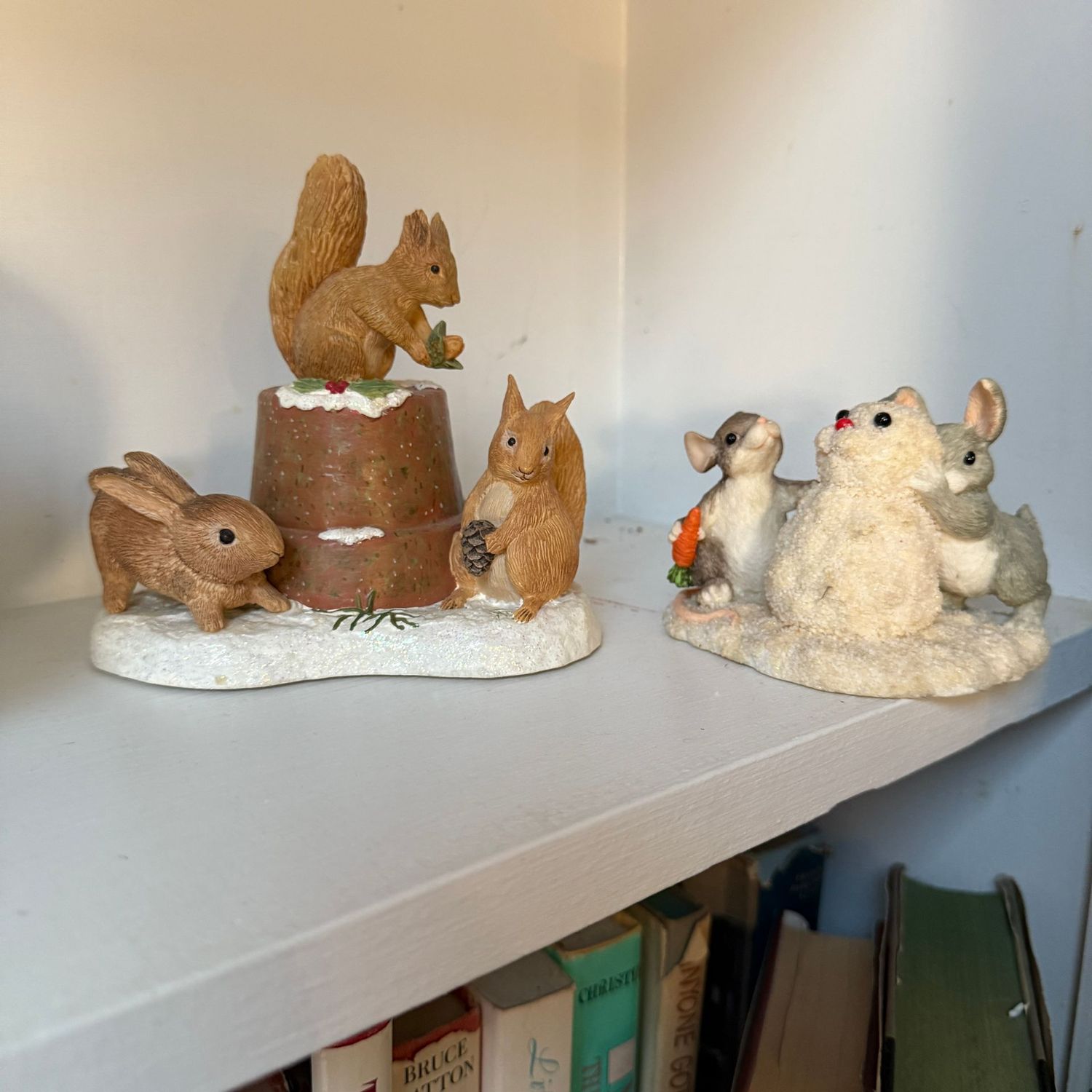 Heavy resin squirrels and rabbits 2-5"